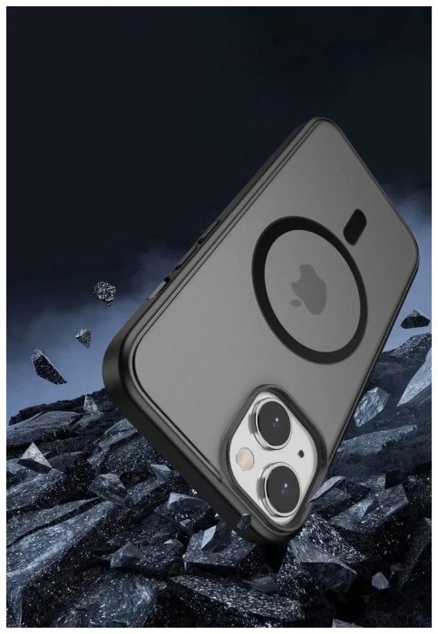 Чехол-накладка Gurdini Shockproof Case with Magsafe для iPhone 14/13 Черный (Black) | Фото 4 из 7