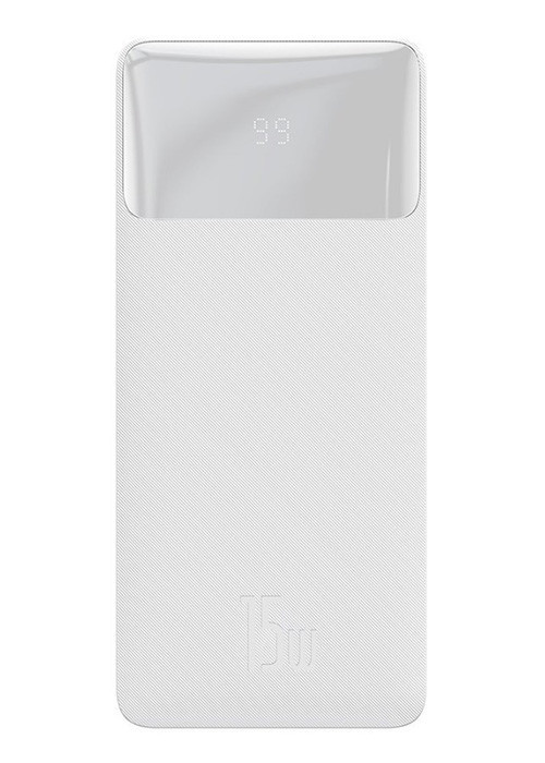 Внешний аккумулятор Baseus Bipow Digital Display 15W, 3A, 10000 мА⋅ч Белый (PPDML-l02)