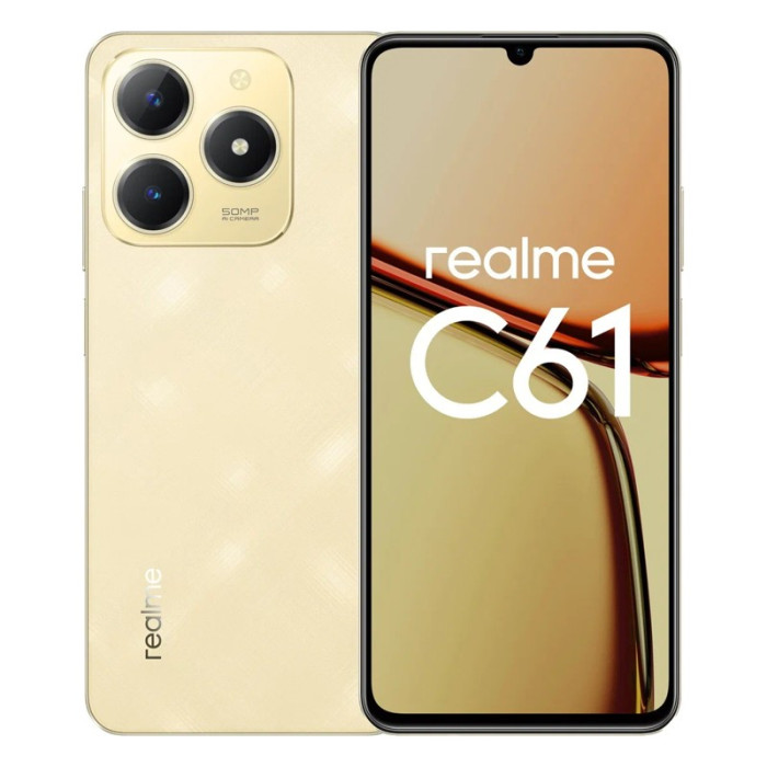 Смартфон Realme C61 8/256GB Золотой (Gold) | Фото 1 из 10