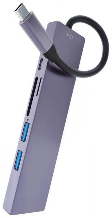 Стыковочная станция VLP USB-C Multiport Hub 6 в 1 VLP графит | Фото 1 из 2