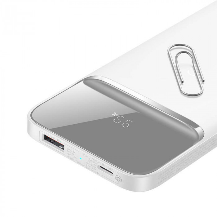 Внешний аккумулятор Baseus Magnetic Wireless Quick 10000 mAh Белый (PPCX010102) | Фото 4 из 6