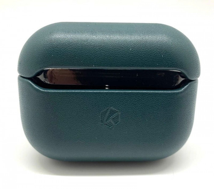 Чехол кожаный на AirPods Pro K.DOO Зеленый | Фото 2 из 4