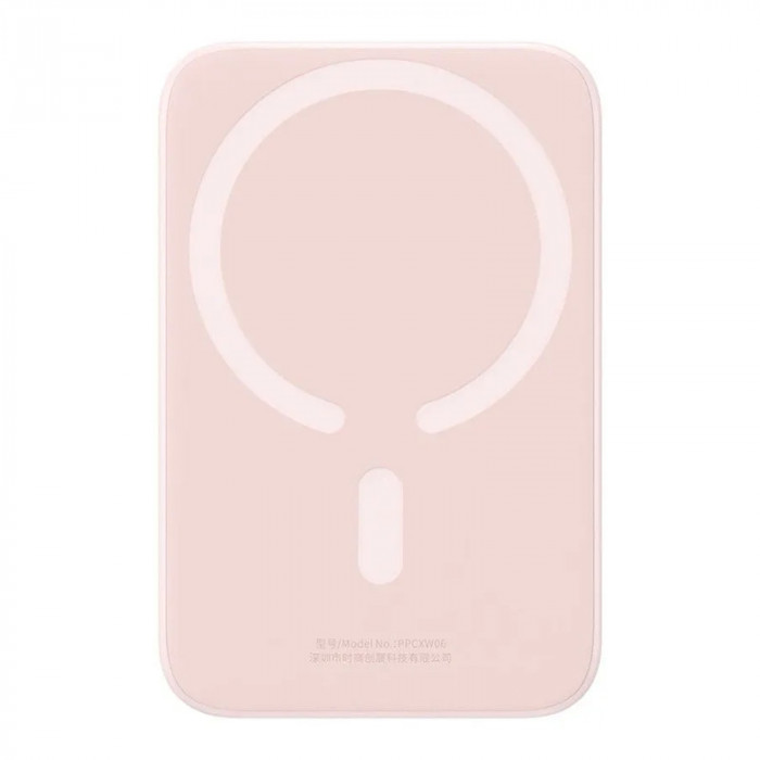 Внешний аккумулятор Baseus Power Bank MagSafe 6000mAh 20W Розовый (PPCX020004) | Фото 1 из 7