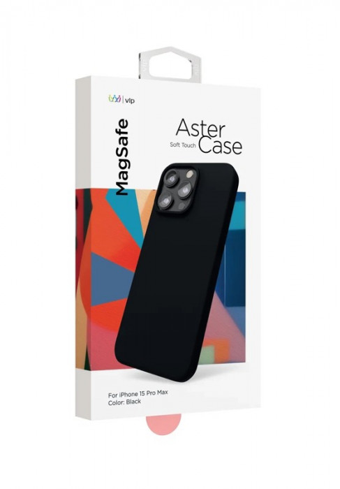 Чехол защитный VLP Aster Case с MagSafe для iPhone 15 Pro Max черный | Фото 2 из 4
