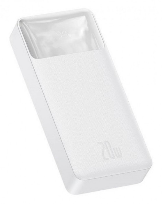 Внешний аккумулятор Baseus Bipow Digital Display 20W, 20000 мА⋅ч Белый PPDML-M02 | Фото 2 из 2