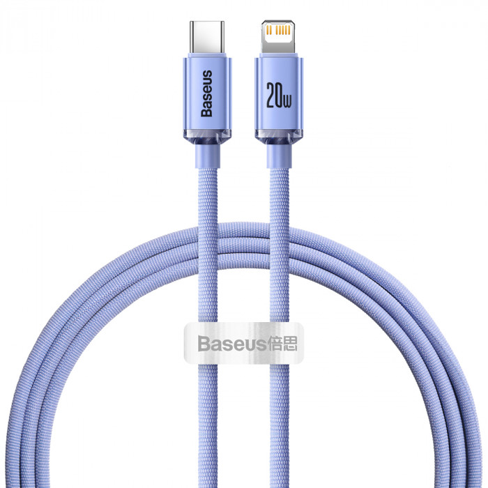 Кабель Baseus Crystal Shine Series USB - Lightning 1.2m Фиолетовый CAJY000205 | Фото 1 из 3