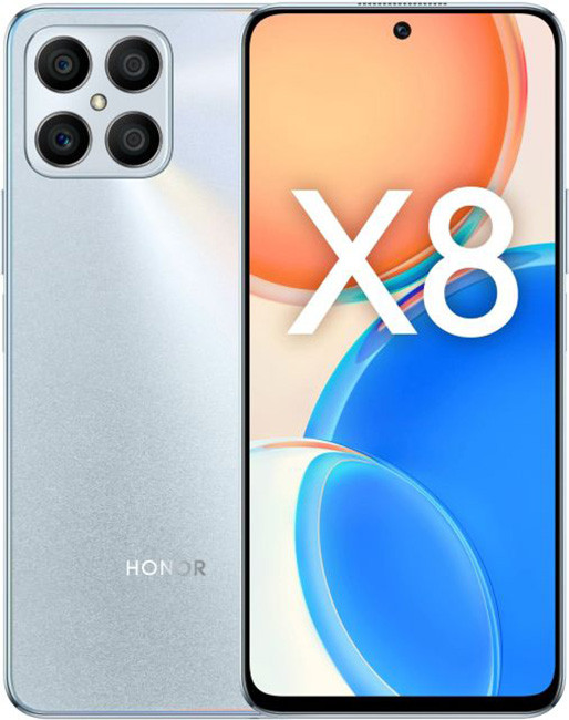 Смартфон Honor X8 6/128GB Титанoвый серебристый (Titanium Silver) | Фото 1 из 8