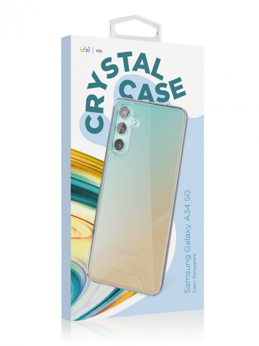 Чехол защитный VLP Crystal Case для Samsung Galaxy A34 прозрачный | Фото 3 из 4