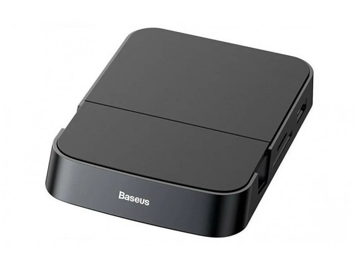 Стыковочная станция Baseus Mate Docking Type-C Mobile Phone Intelligent HUB Docking Station Standard Version (CAHUB-AT01) Черная | Фото 7 из 8