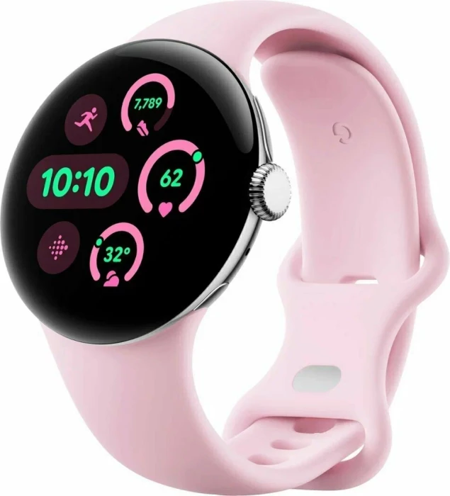 Умные часы Google Pixel Watch 3 41mm Wi-Fi Серебряный (Polished Silver/Rose Quartz) | Фото 1 из 1