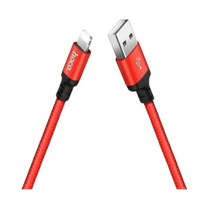 Кабель HOCO X14 USB - Lightning 1 м Красный | Фото 5 из 6