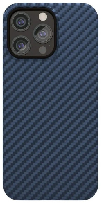 Чехол защитный VLP Kevlar Case c MagSafe для IPhone 15 Pro темно-синий | Фото 1 из 4