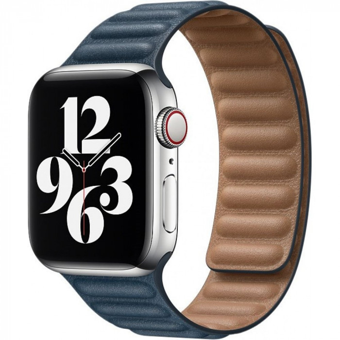 Ремешок для Apple Watch 42/44/45/49мм Blue Leather Link Small | Фото 1 из 3