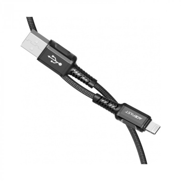 Кабель AceFast C1-02 USB на Lightning Черный | Фото 3 из 4