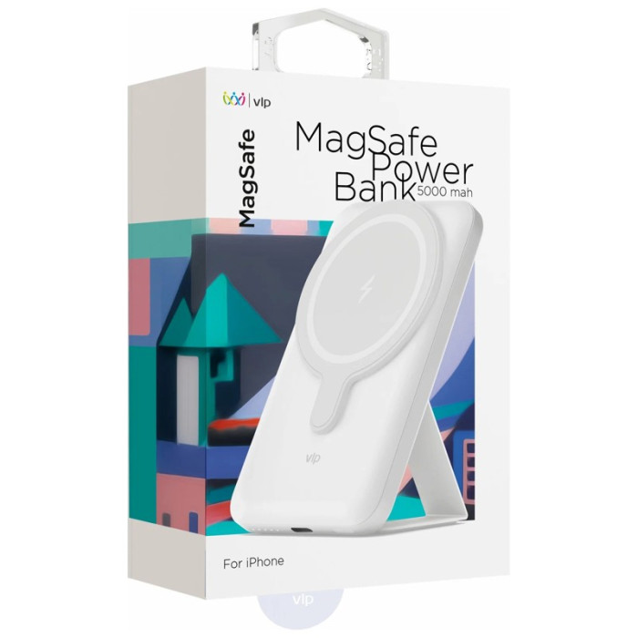 Аккумулятор внешний VLP Magsafe PowerBank 5000 mAh 3A USB-C белый | Фото 3 из 4
