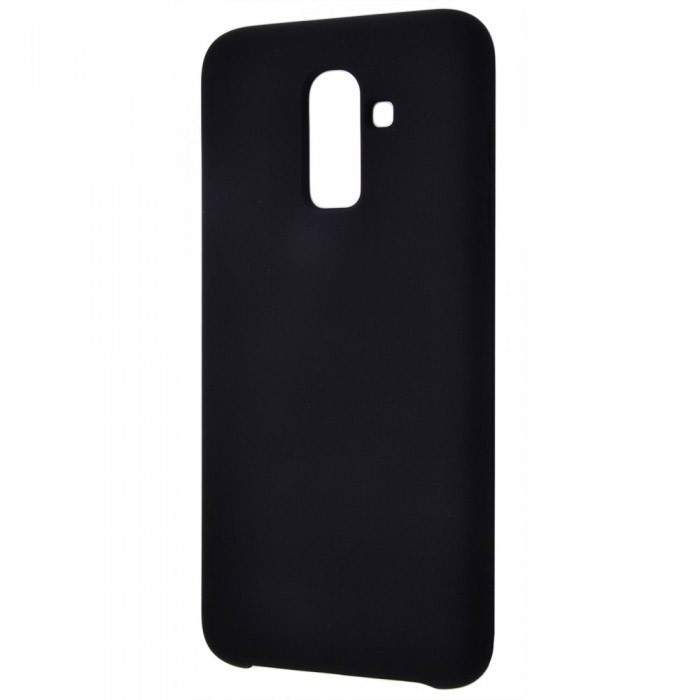 Чехол-накладка Silicone Cover для Samsung Galaxy J8 2018 Черный | Фото 1 из 3