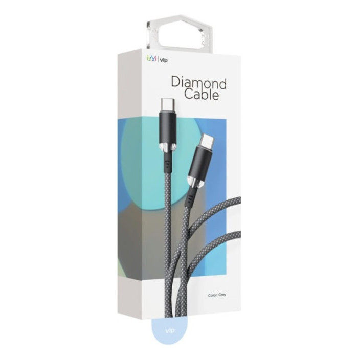 Кабель VLP Diamond Cable USB C - USB C, 1.2м, серый | Фото 2 из 4