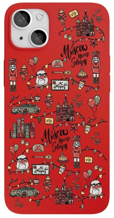 Чехол защитный VLP Art Collection iPhone 13 Москва красный | Фото 2 из 2