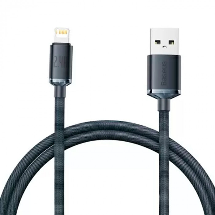 Кабель Baseus Crystal Shine Series USB - Lightning 1.2m Черный CAJY000001 | Фото 1 из 3