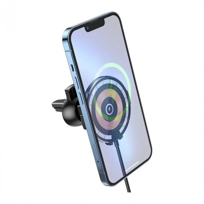 Автомобильный держатель с беспроводной зарядкой HOCO CW42 для iPhone Magsafe 15W | Фото 2 из 7