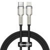 Кабель Baseus Cafule Series Metal Data Cable Type-C to Lightning PD 20W 2m Черный (CATLJK-B01)