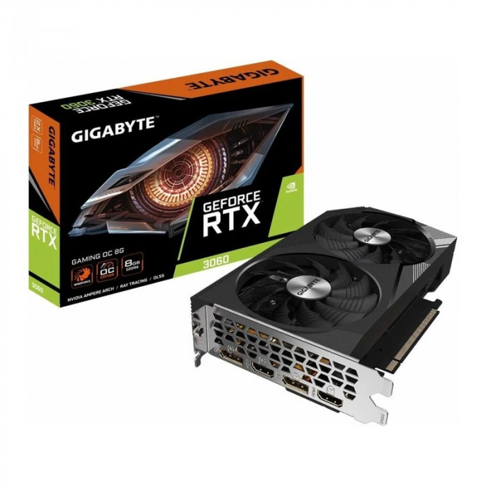 Видеокарта GIGABYTE NVIDIA GeForce RTX 3060 GAMING OC 8G (GV-N3060GAMING OC-8GD) | Фото 1 из 8