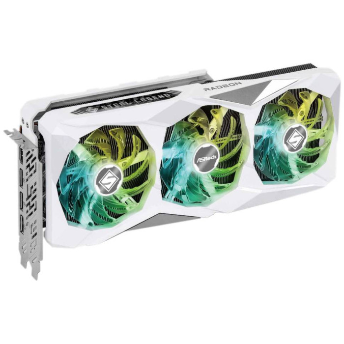Видеокарта ASRock (RX7800XT SL 16GO) Radeon RX 7800 XT 16GB Steel Legend OC | Фото 1 из 1