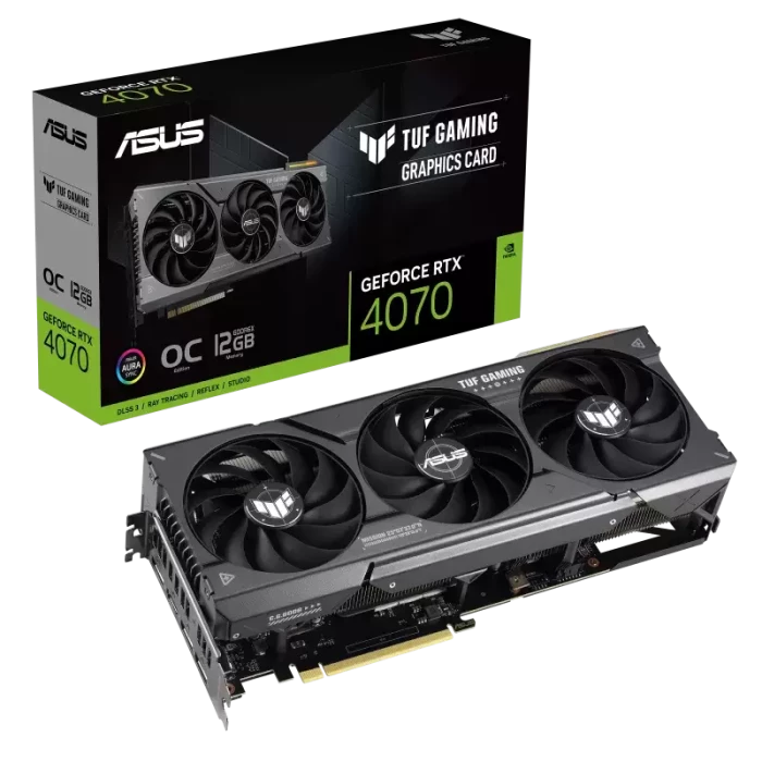 Видеокарта ASUS (TUF-RTX4070-O12G-GAMING) GeForce RTX 4070 12GB TUF GAMING OC 90YV0IZ0-M0NA00 | Фото 1 из 1