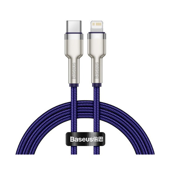 Кабель Baseus Cafule Series Metal Data Cable Type-C to Lightning PD 20W 2m Фиолетовый (CATLJK-B05) | Фото 2 из 3