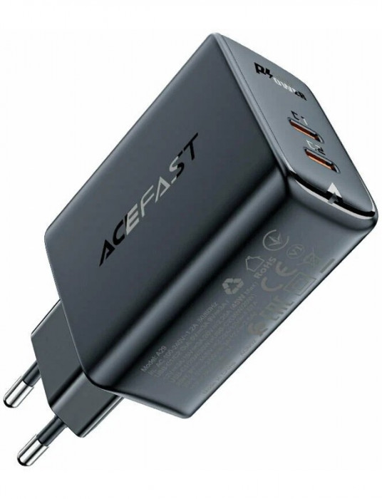 Зарядное устройство ACEFAST A29 GaN 2 USB-C 45W Черный | Фото 2 из 4
