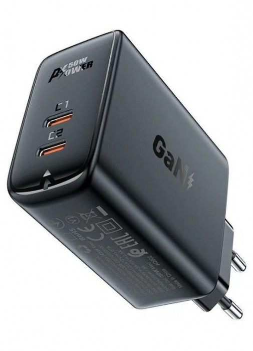 Зарядное устройство ACEFAST A29 GaN 2 USB-C 45W Черный | Фото 3 из 4