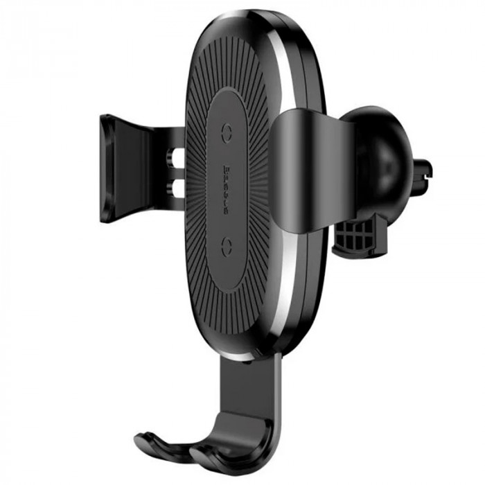 Автомобильный держатель с беспроводной зарядкой Baseus Wireless Charger Gravity Car Mount Черный (WXYL-01) | Фото 2 из 6