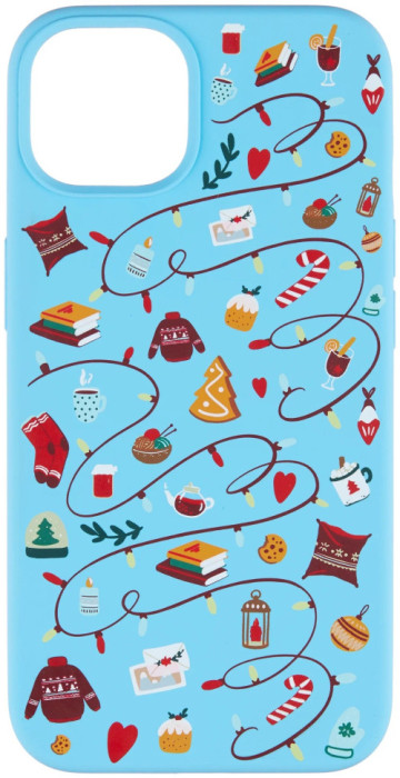 Чехол защитный VLP Art Collection iPhone 13 Winter голубой | Фото 2 из 2