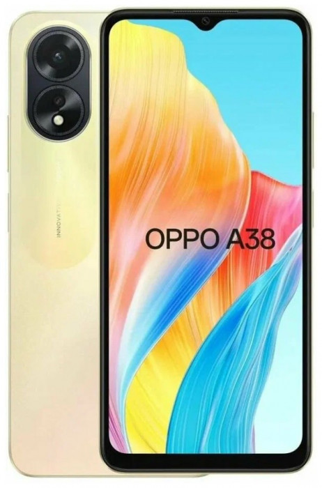 Смартфон Oppo A38 4/128GB Золотой (Glowing Gold) | Фото 1 из 6