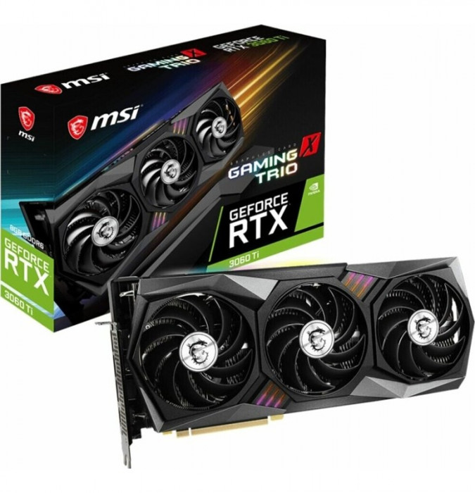 Видеокарта MSI GeForce RTX 3060 Ti GAMING X TRIO 8GD6X, Retail | Фото 1 из 6
