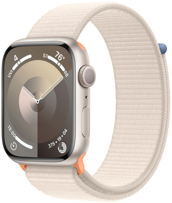 Умные часы Apple Watch Series 9 45mm Starlight Aluminum Case with Starlight Sport Loop | Фото 4 из 4