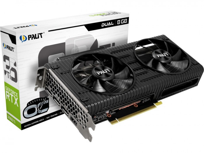 Видеокарта Palit GeForce RTX 3060 Ti Dual OC 8GB (NE6306TS19P2-190AD), Retail | Фото 1 из 8