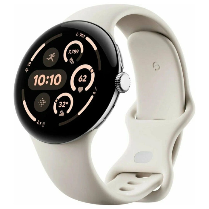Умные часы Google Pixel Watch 3 41mm Wi-Fi + Cellular Серебряный (Polished Silver/Porcelain) | Фото 1 из 1