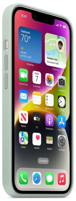 Чехол Silicone Case with Magsafe для iPhone 14 Зеленый (Succulent) | Фото 3 из 4