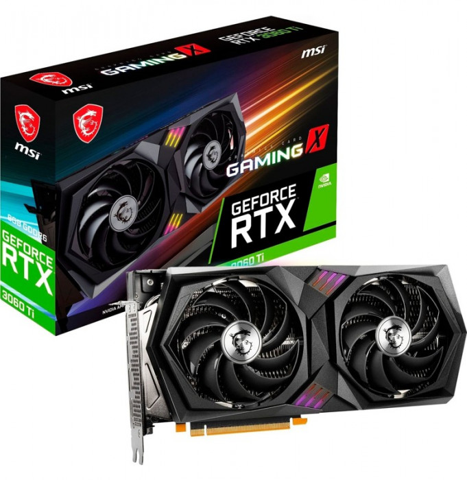 Видеокарта MSI GeForce RTX 3060 Ti GAMING X 8G LHR, Retail | Фото 1 из 9
