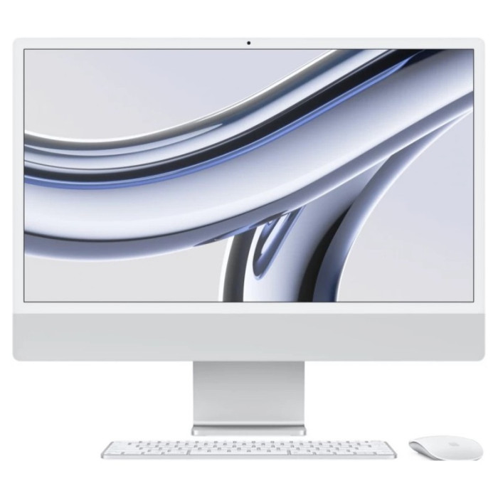 Моноблок Apple iMac 24" 2024 Retina 4,5K, M4 MWUU3 (10-core CPU, 16/256GB, 16-core GPU) Серебристый (Silver) | Фото 1 из 3