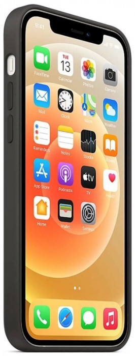 Чехол Silicone Case with Magsafe для iPhone 12/12 Pro Черный (Black) | Фото 3 из 4