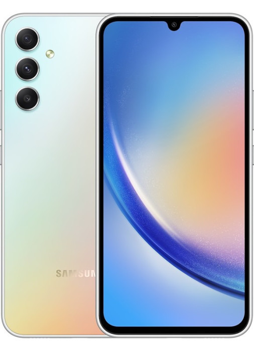 Смартфон Samsung Galaxy A34 5G 8/256GB Перламутр (Awesome Silver) | Фото 1 из 7