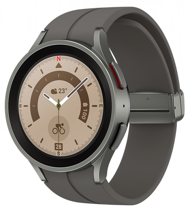 Умные часы Samsung Galaxy Watch5 Pro 45 mm Серый титан | Фото 1 из 4