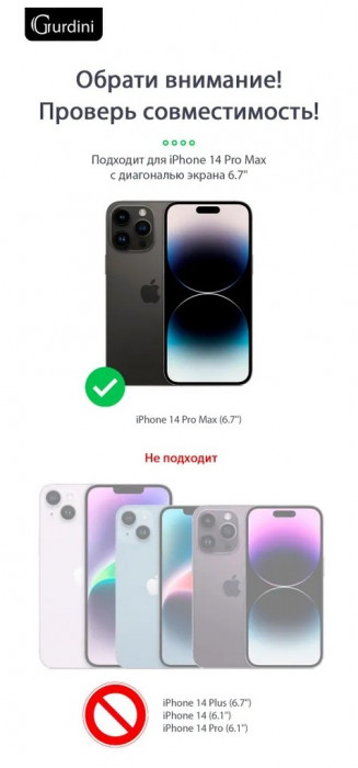 Чехол-накладка Gurdini Clear HQ 2mm для iPhone 14 Pro Max Прозрачный | Фото 5 из 6
