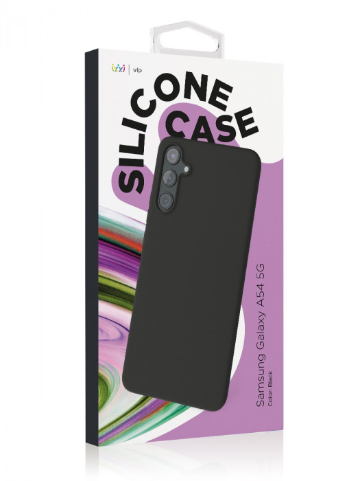 Чехол защитный VLP Silicone Case для Samsung Galaxy A54 черный | Фото 3 из 4