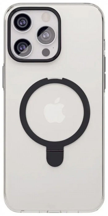 Чехол защитный VLP Ring Case c MagSafe подставкой для iPhone 15 Prо Черный | Фото 1 из 2