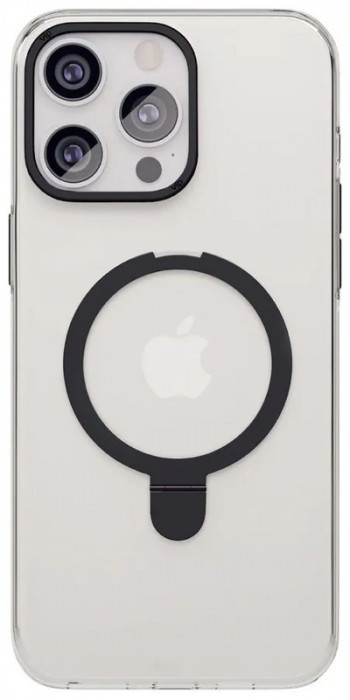 Чехол защитный VLP Ring Case c MagSafe подставкой для iPhone 15 Prо Черный | Фото 2 из 2