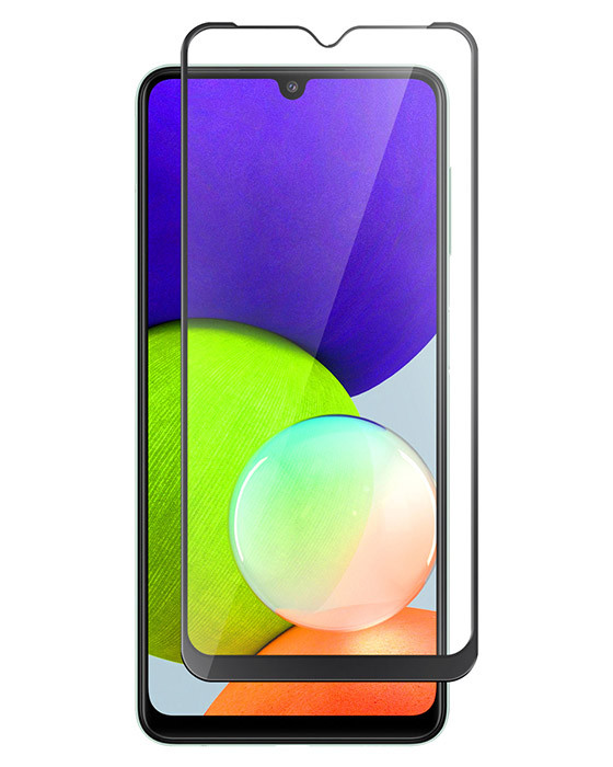 Защитное стекло для Samsung Galaxy A22 Черное тех.пак | Фото 1 из 2