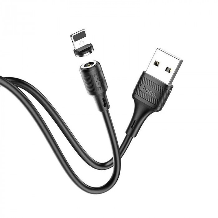 Кабель HOCO X52 Sereno USB - Lightning 8-pin, 2.4А, магнитный, 1м, PVC Черный | Фото 1 из 2